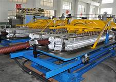 PE foam pipe and rod production line-1
