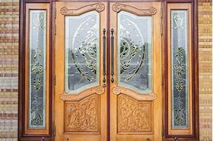 Wooden glass door-1